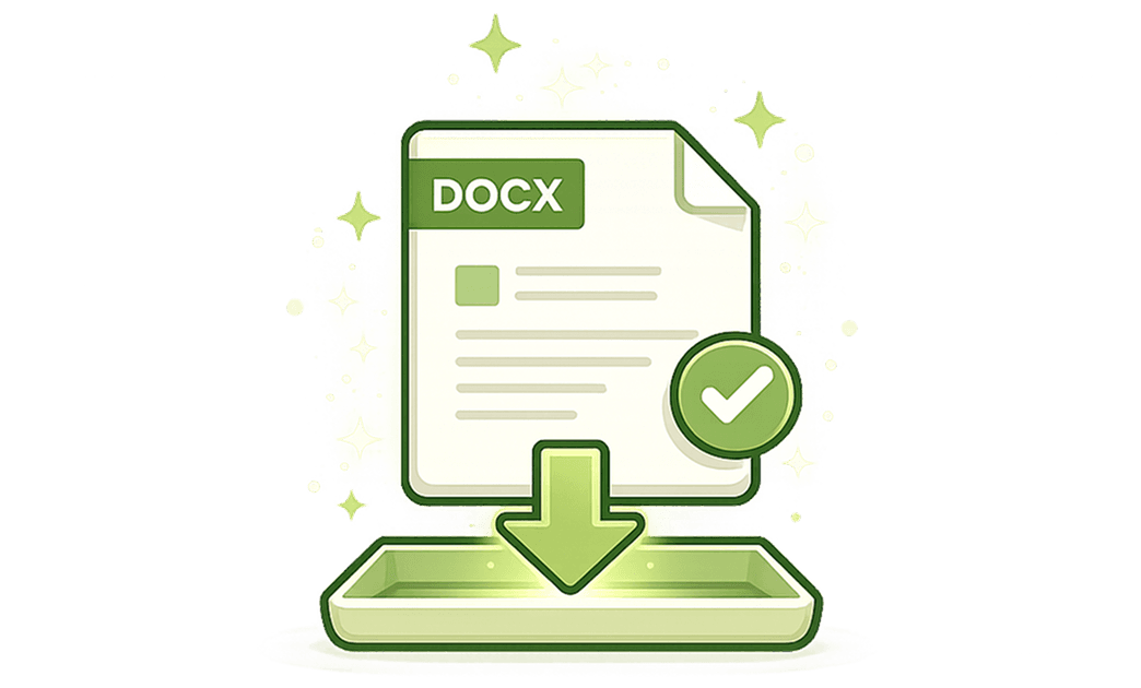 Illustration of DOCX export flow