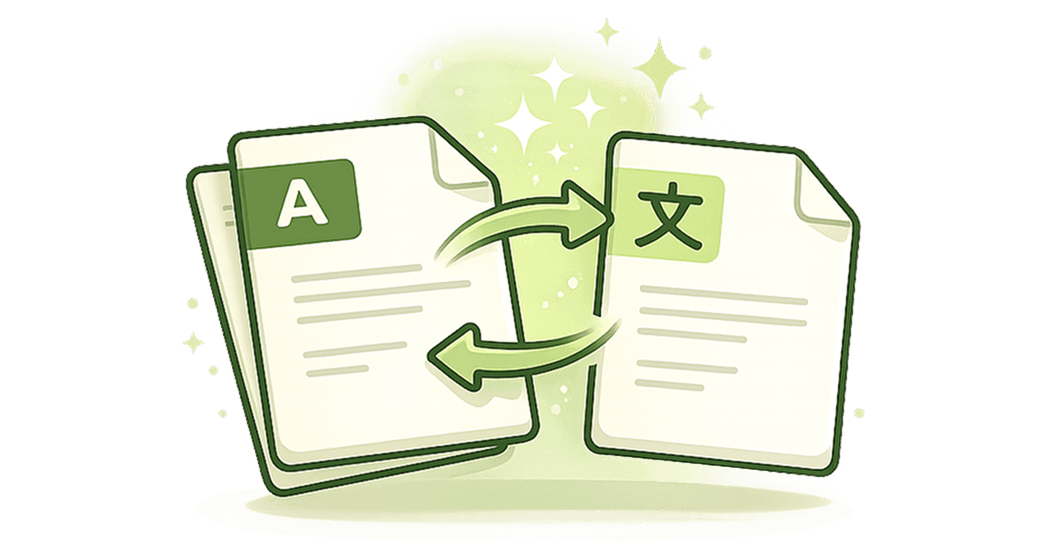 Illustration of translation and review workflow