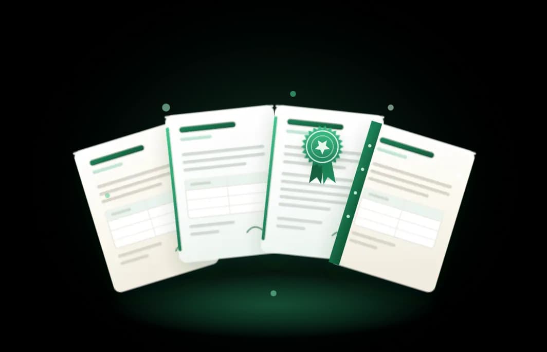 Illustration of legal document categories including contracts, court documents, certificates, and corporate records