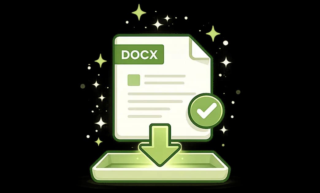 Illustration of DOCX export flow